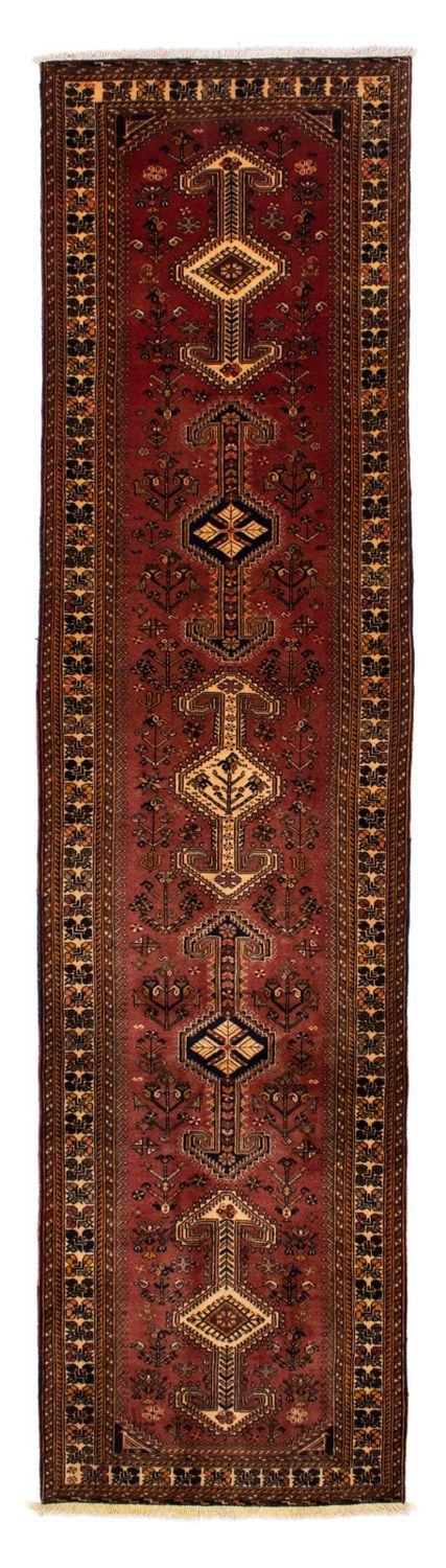 Løber Persisk tæppe - Nomadisk - 394 x 93 cm - brun