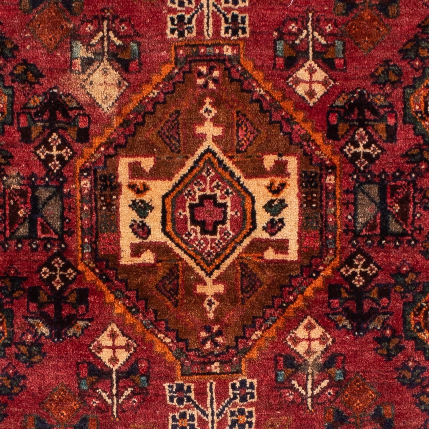 Persisk tæppe - Nomadisk - 155 x 103 cm - mørkerød