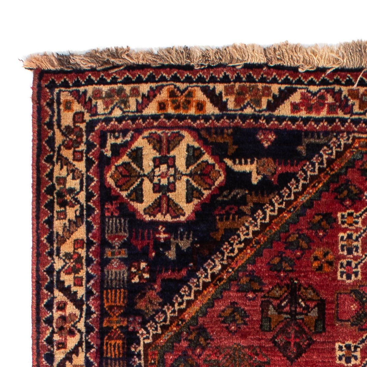 Persisk tæppe - Nomadisk - 155 x 103 cm - mørkerød