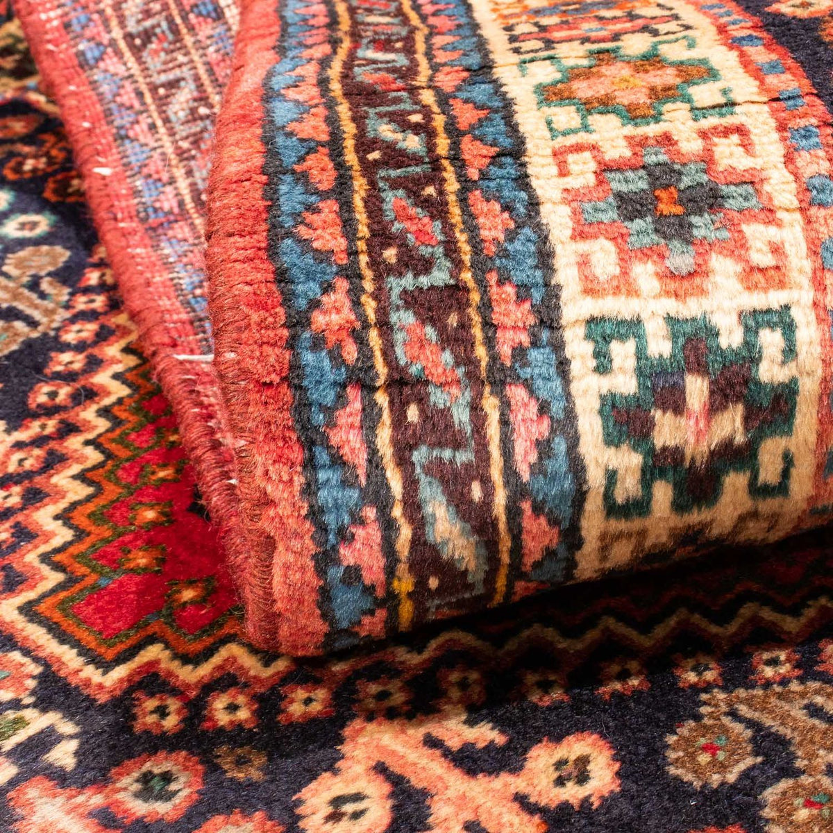 Persisk tæppe - Nomadisk - 175 x 110 cm - mørkerød