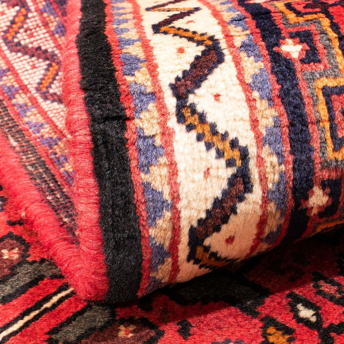 Persisk tæppe - Nomadisk - 153 x 106 cm - mørkerød