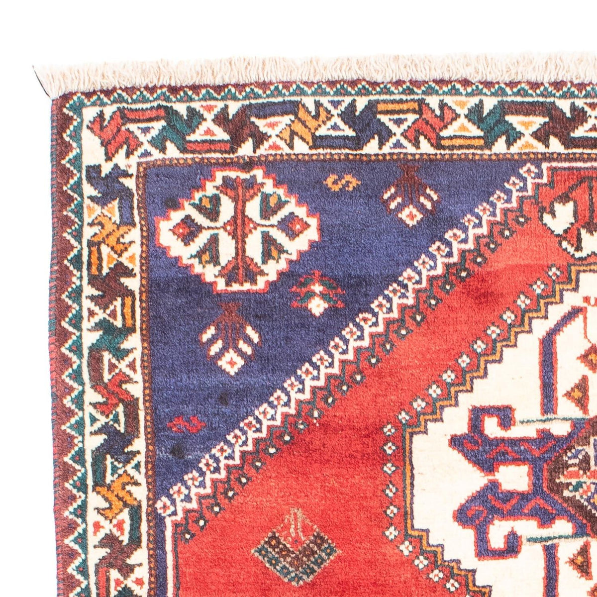 Persisk tæppe - Nomadisk - 145 x 110 cm - mørkerød