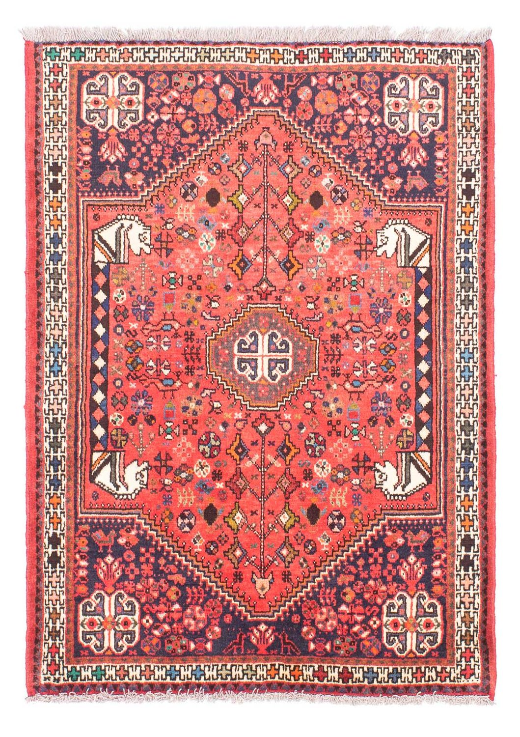 Persisk tæppe - Nomadisk - 143 x 108 cm - lysrød