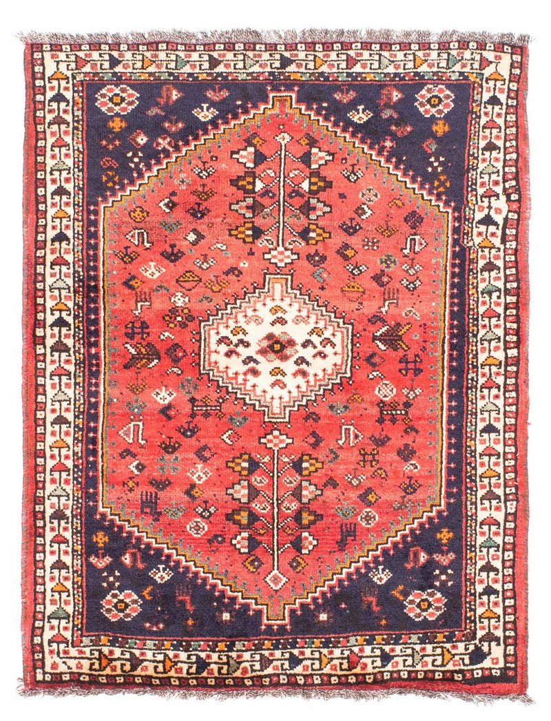 Persisk tæppe - Nomadisk - 144 x 115 cm - lysrød
