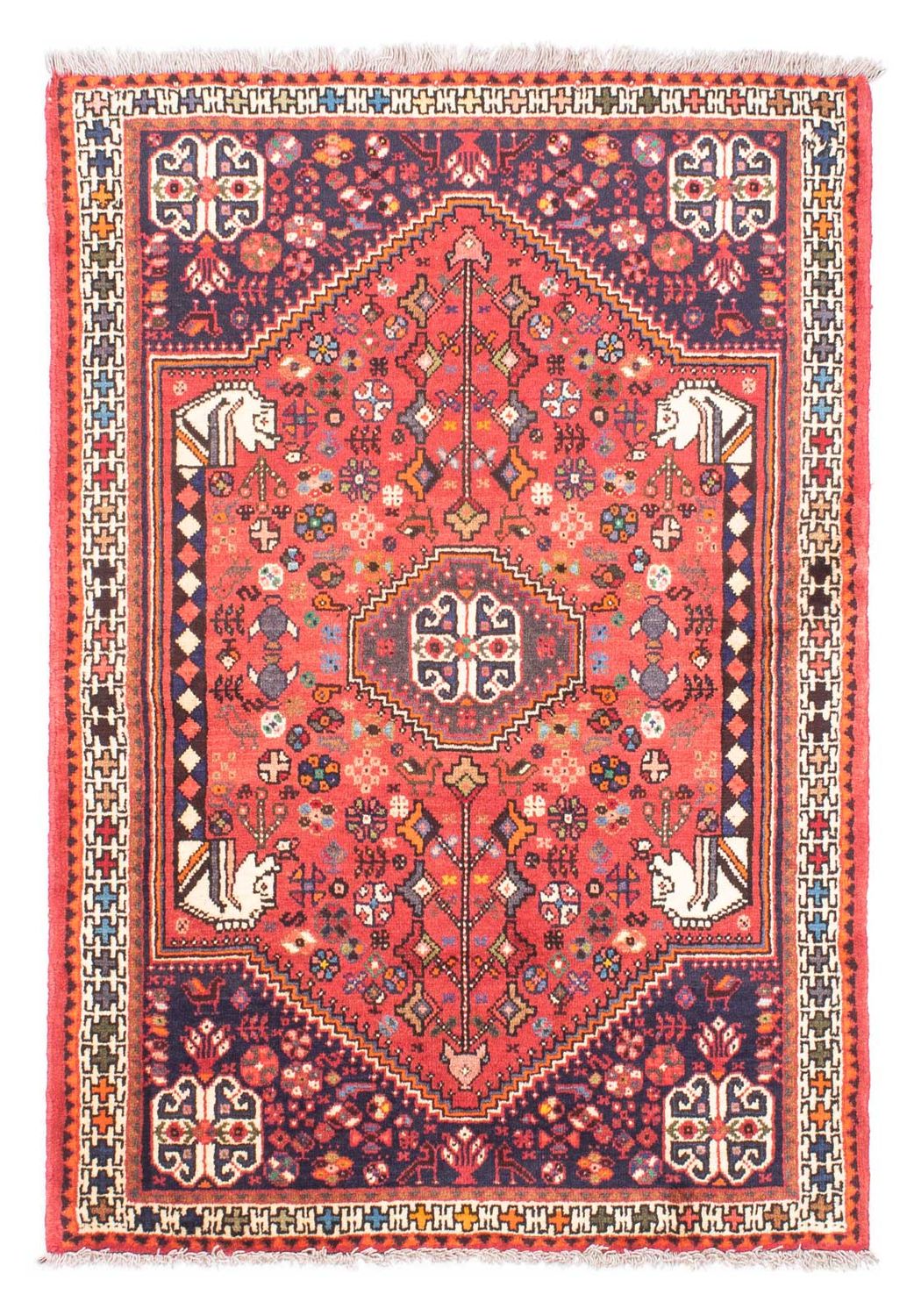 Persisk tæppe - Nomadisk - 148 x 104 cm - lysrød