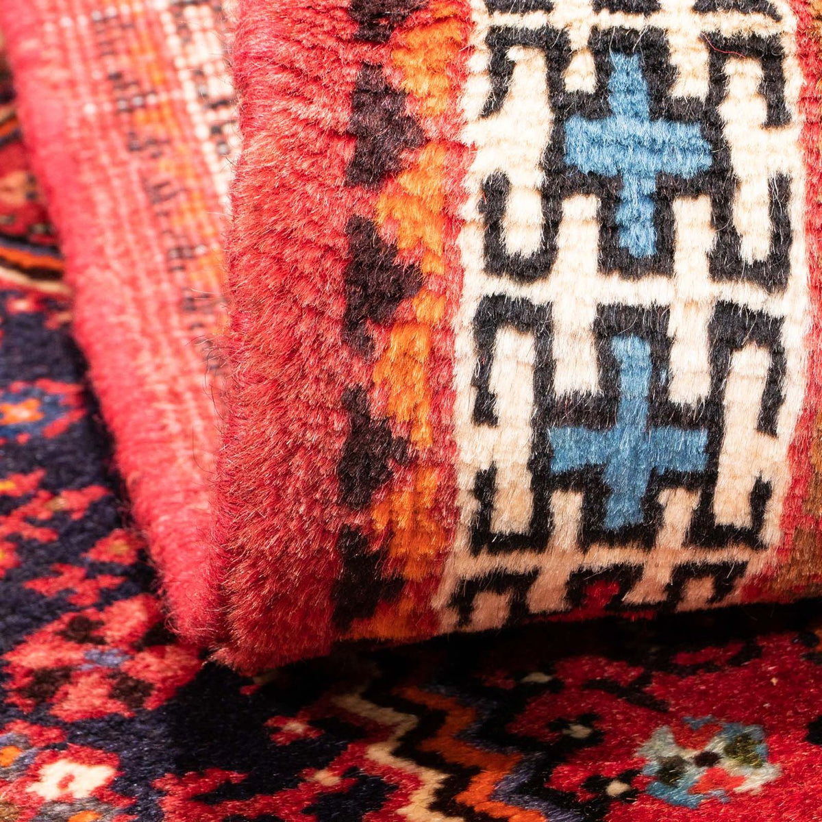 Persisk tæppe - Nomadisk - 148 x 104 cm - lysrød