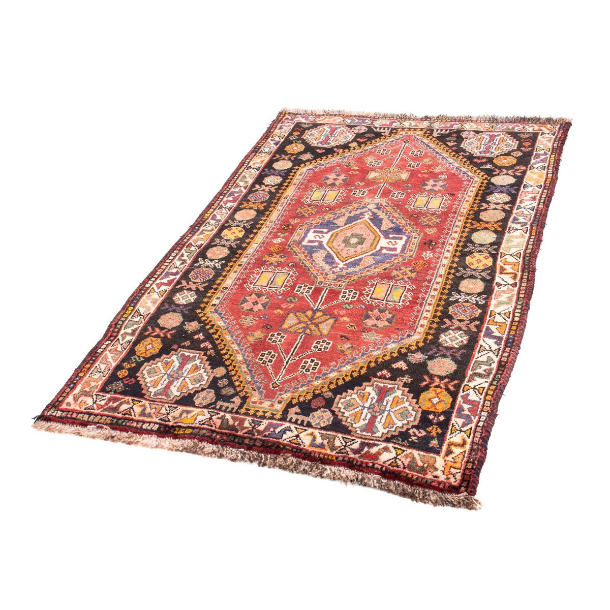 Persisk tæppe - Nomadisk - 150 x 105 cm - mørkerød