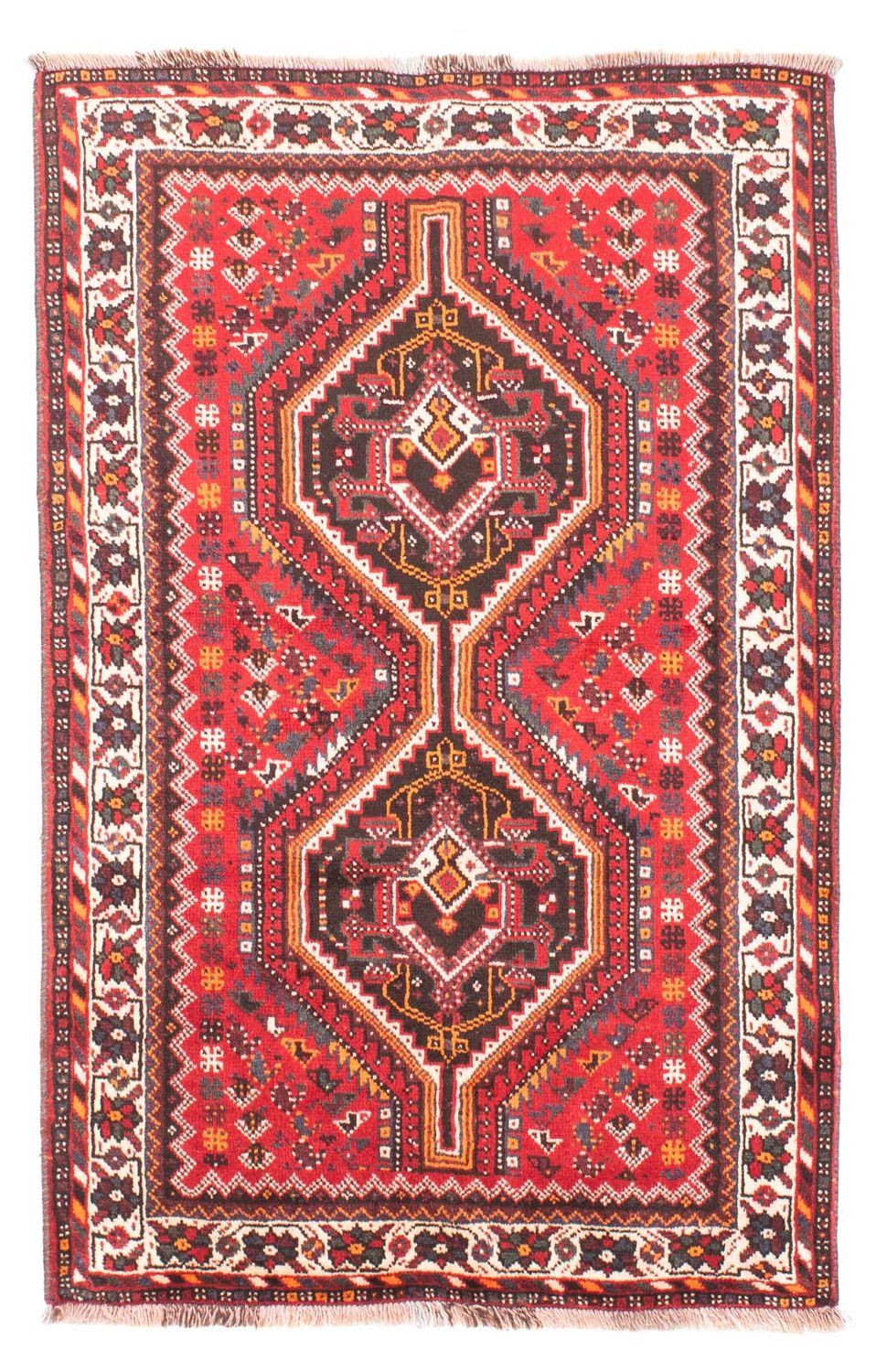 Persisk tæppe - Nomadisk - 158 x 110 cm - mørkerød