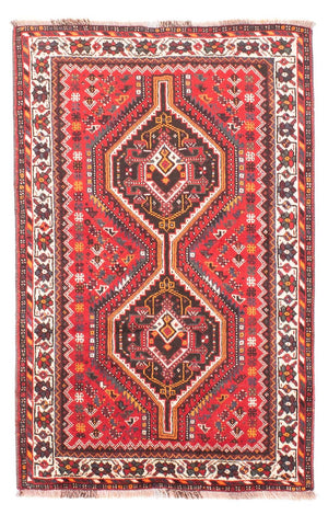 Persisk tæppe - Nomadisk - 158 x 110 cm - mørkerød