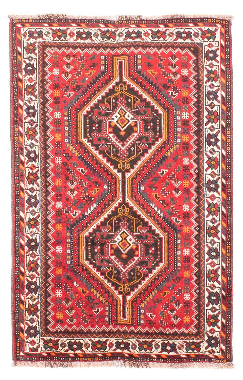 Persisk tæppe - Nomadisk - 158 x 110 cm - mørkerød