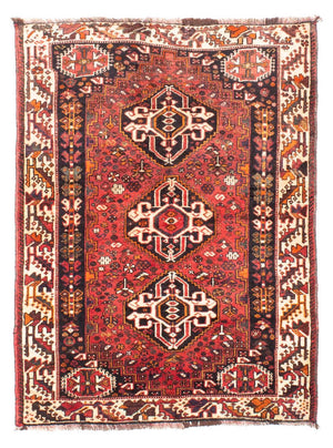 Persisk tæppe - Nomadisk - 152 x 114 cm - mørkerød