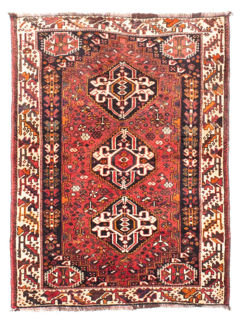Persisk tæppe - Nomadisk - 152 x 114 cm - mørkerød