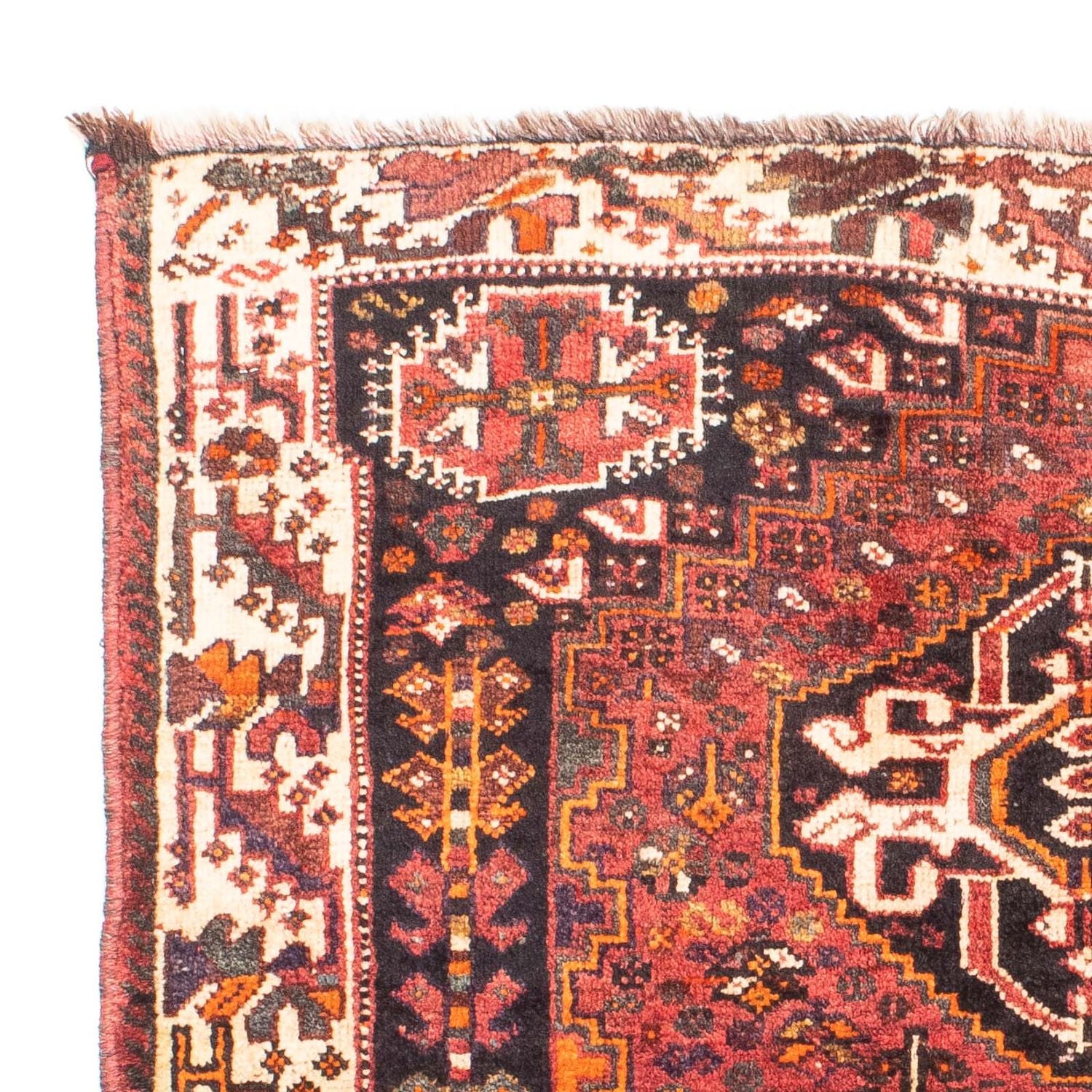 Persisk tæppe - Nomadisk - 152 x 114 cm - mørkerød