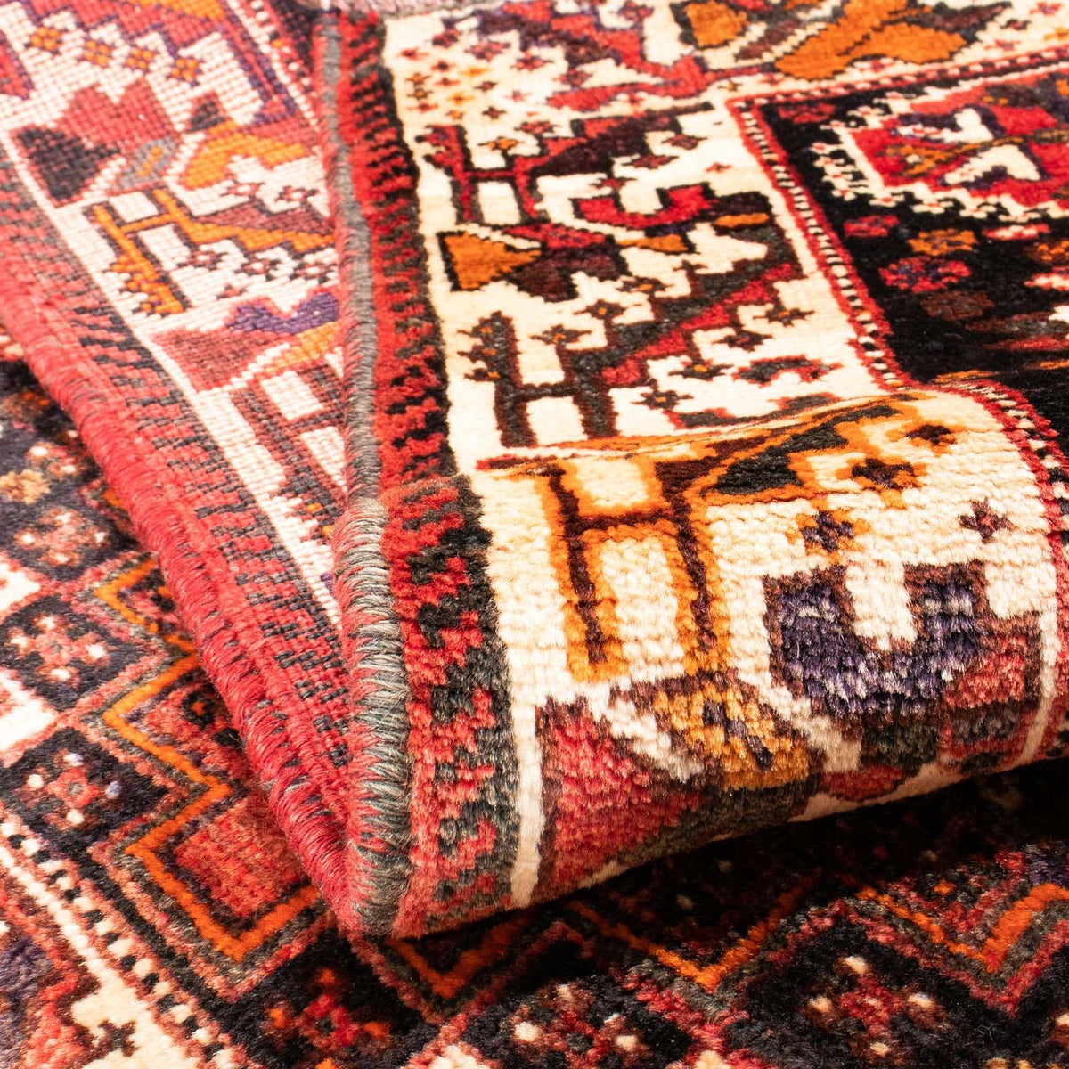 Persisk tæppe - Nomadisk - 152 x 114 cm - mørkerød