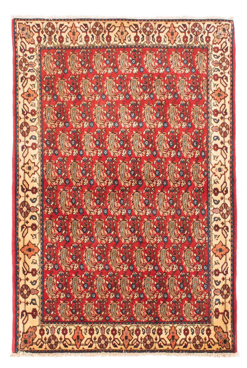 Persisk tæppe - Nomadisk - 160 x 110 cm - mørkerød