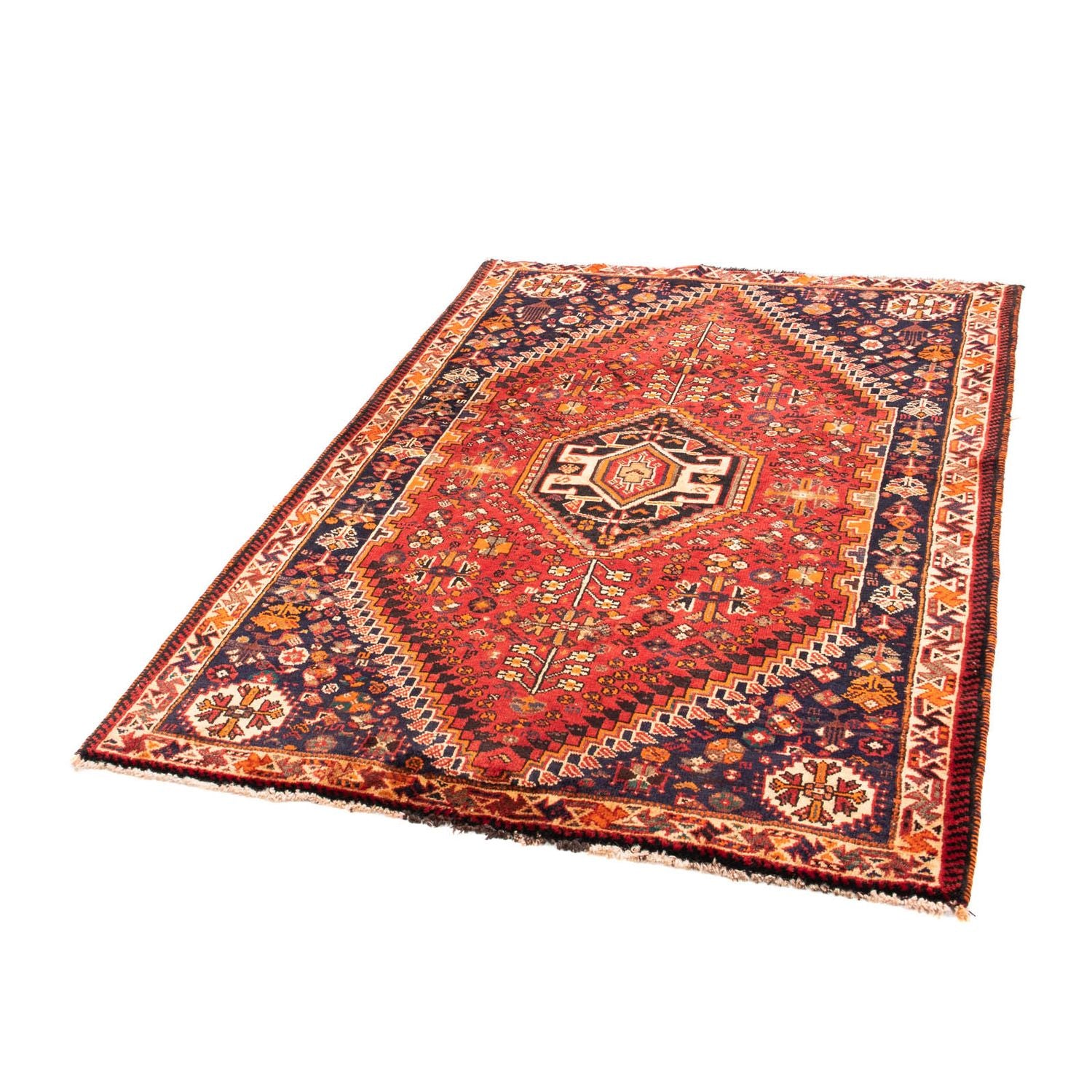 Persisk tæppe - Nomadisk - 165 x 115 cm - mørkerød