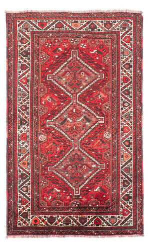 Persisk tæppe - Nomadisk - 165 x 110 cm - mørkerød