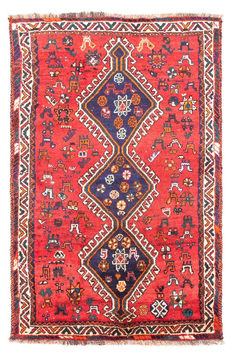 Persisk tæppe - Nomadisk - 170 x 117 cm - mørkerød
