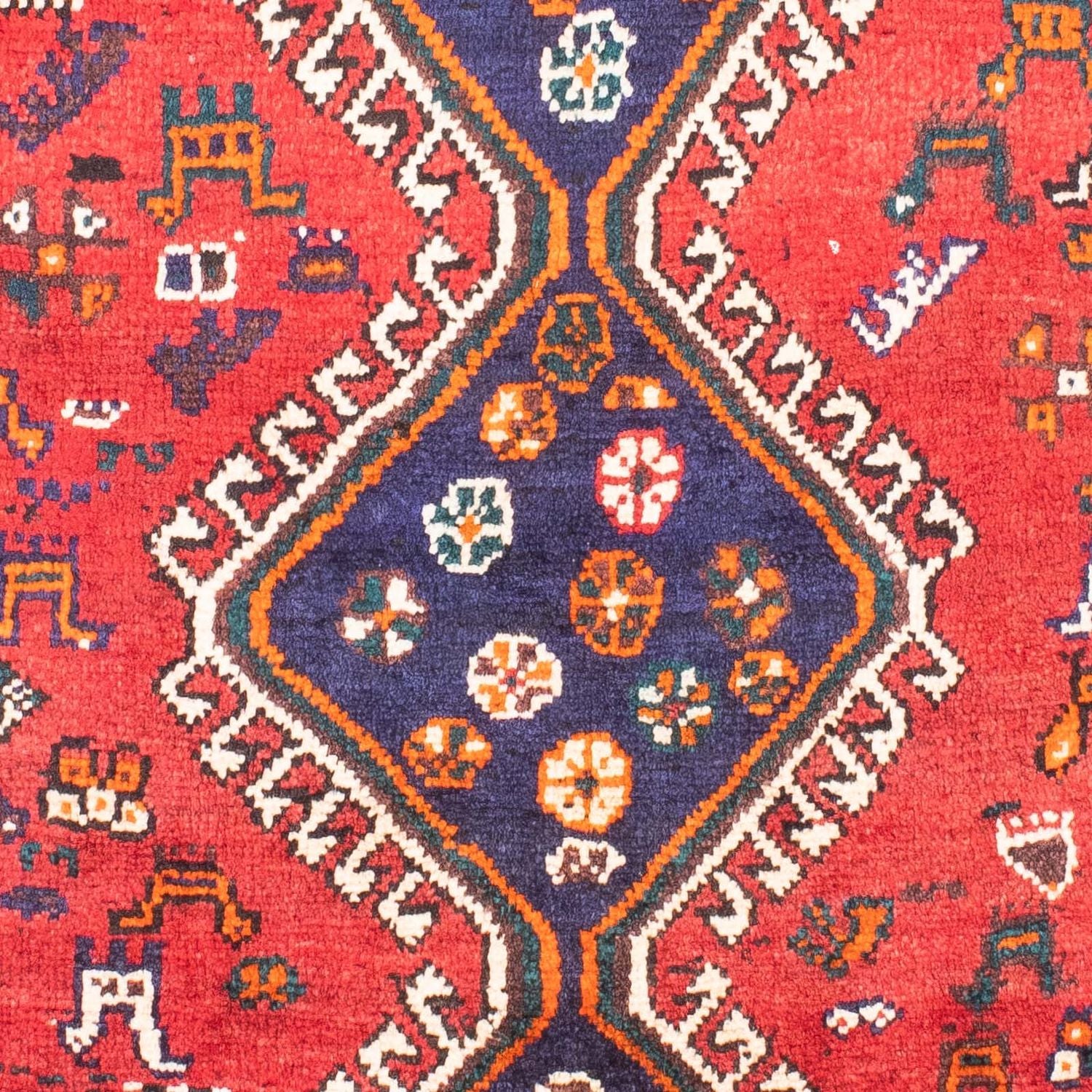 Persisk tæppe - Nomadisk - 170 x 117 cm - mørkerød