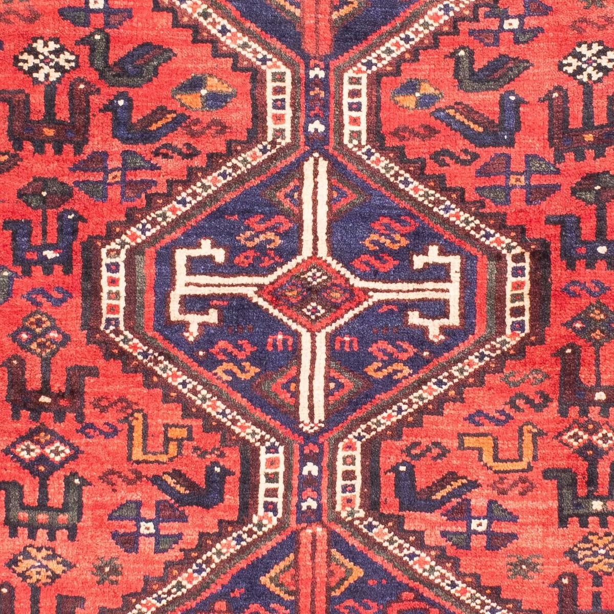 Persisk tæppe - Nomadisk - 162 x 110 cm - lysrød