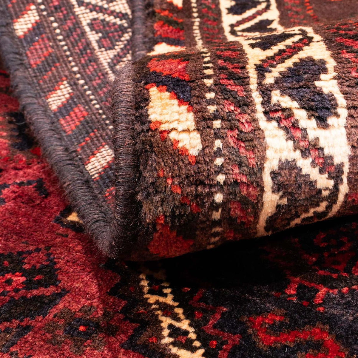 Persisk tæppe - Nomadisk - 160 x 112 cm - rød