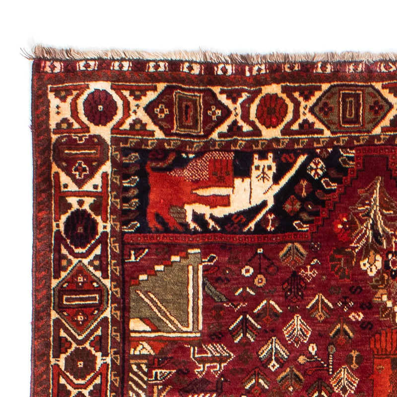 Persisk tæppe - Nomadisk - 220 x 145 cm - mørkerød