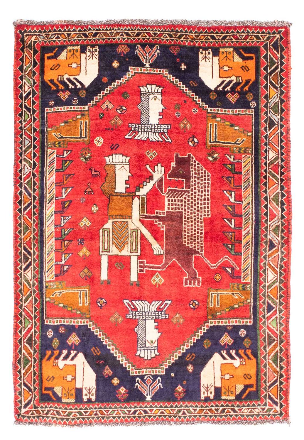 Persisk tæppe - Nomadisk - 172 x 130 cm - rød