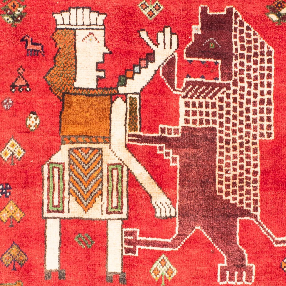 Persisk tæppe - Nomadisk - 172 x 130 cm - rød