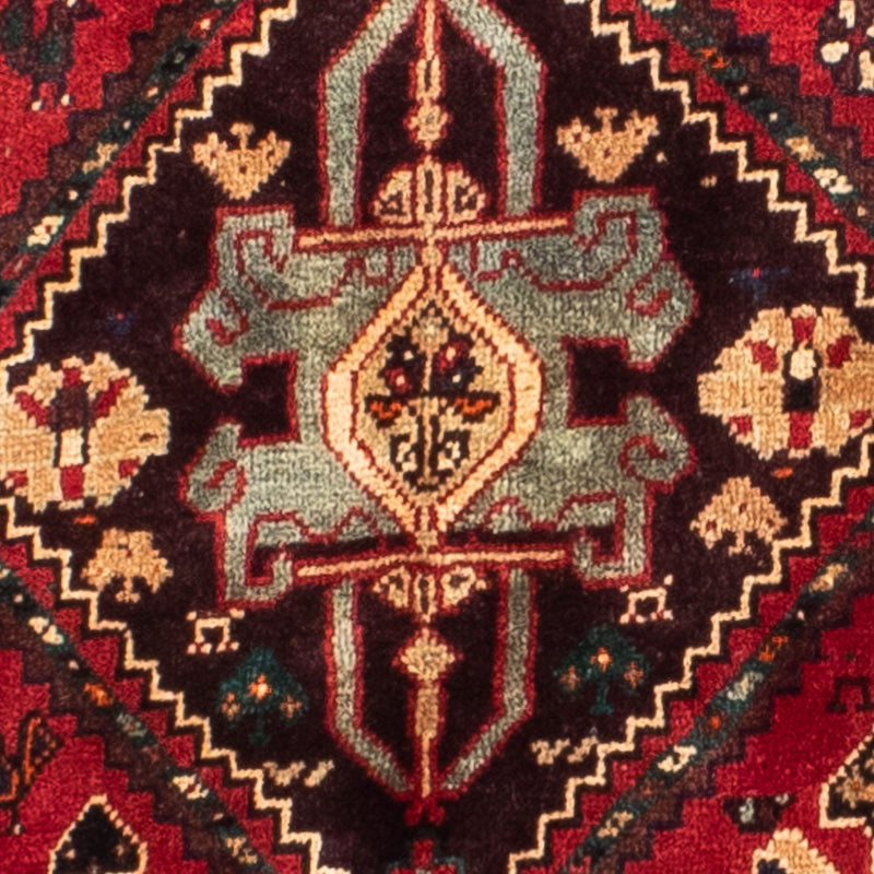 Persisk tæppe - Nomadisk - 185 x 138 cm - mørkerød