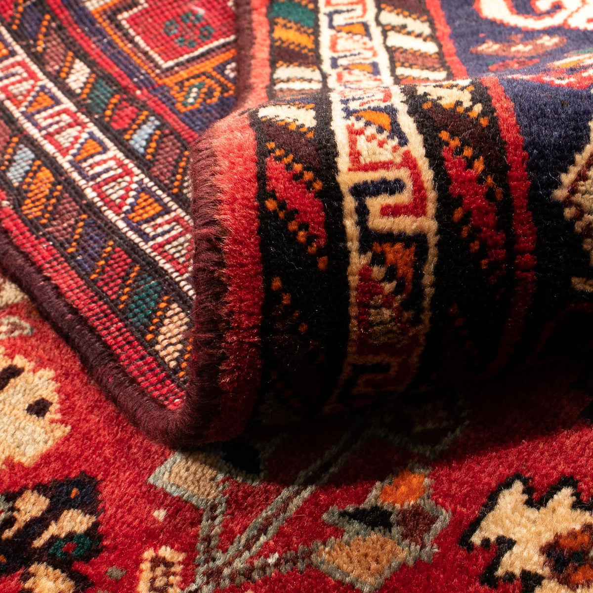 Persisk tæppe - Nomadisk - 185 x 138 cm - mørkerød