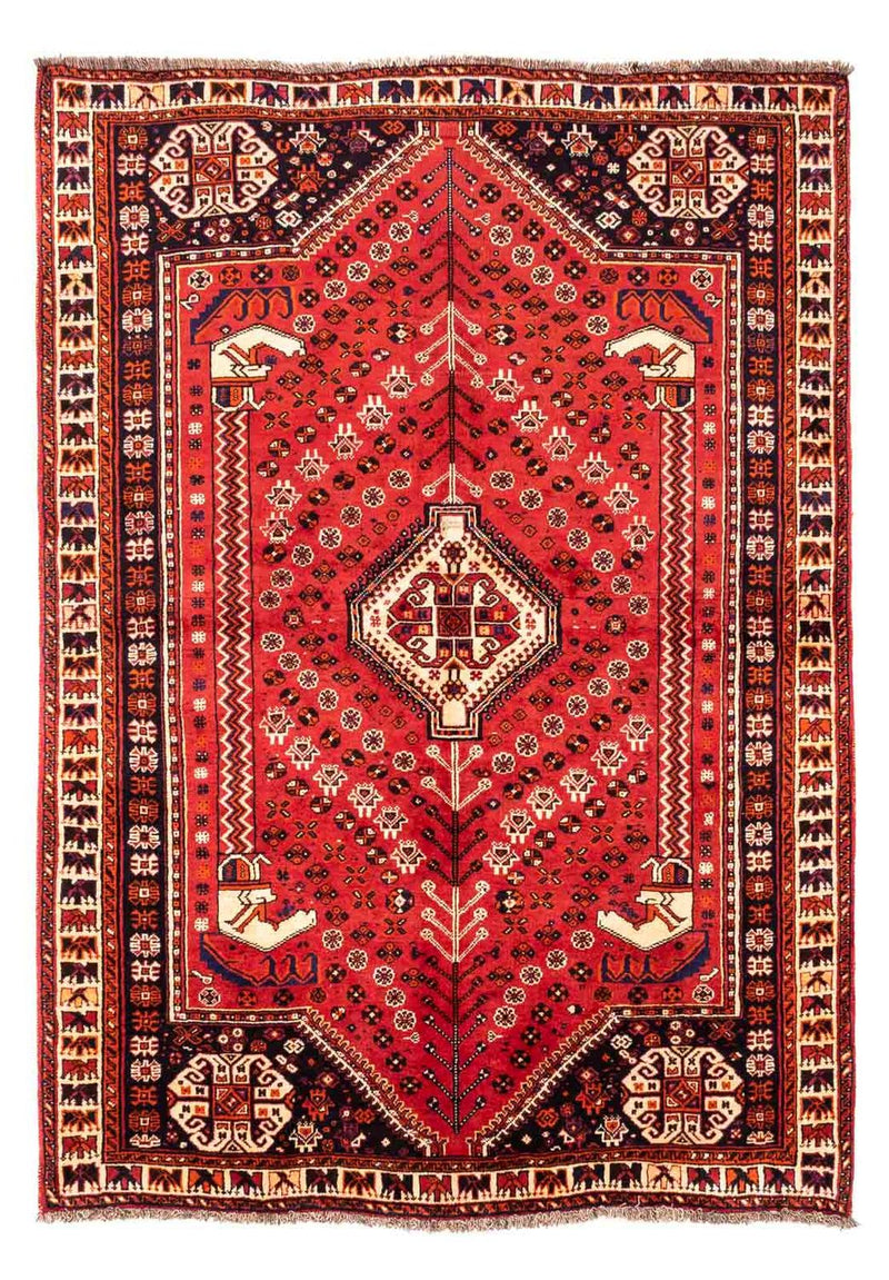 Persisk tæppe - Nomadisk - 240 x 170 cm - mørkerød