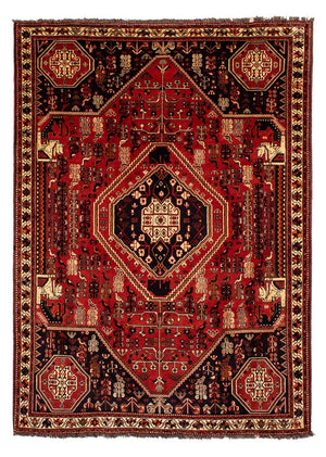 Persisk tæppe - Nomadisk - 290 x 208 cm - mørkerød