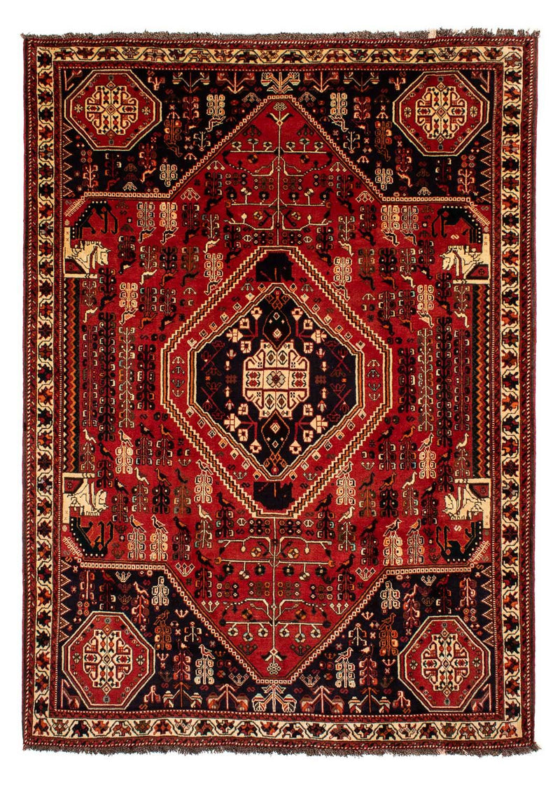 Persisk tæppe - Nomadisk - 290 x 208 cm - mørkerød