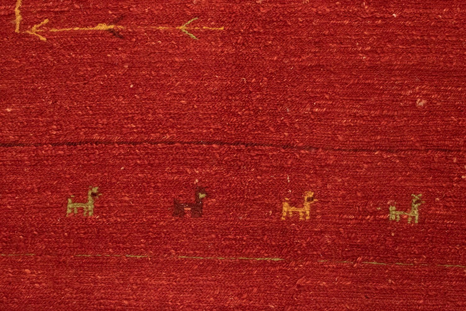 Gabbeh-tæppe - Persisk - 195 x 151 cm - rød