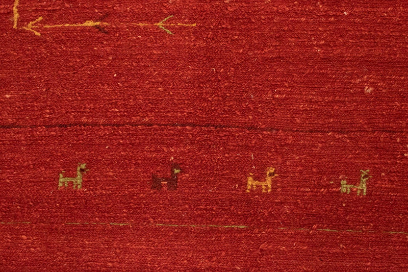 Gabbeh-tæppe - Persisk - 195 x 151 cm - rød