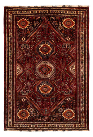 Persisk tæppe - Nomadisk - 310 x 210 cm - mørkerød