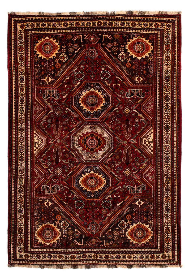 Persisk tæppe - Nomadisk - 310 x 210 cm - mørkerød