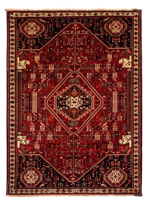 Persisk tæppe - Nomadisk - 295 x 205 cm - mørkerød