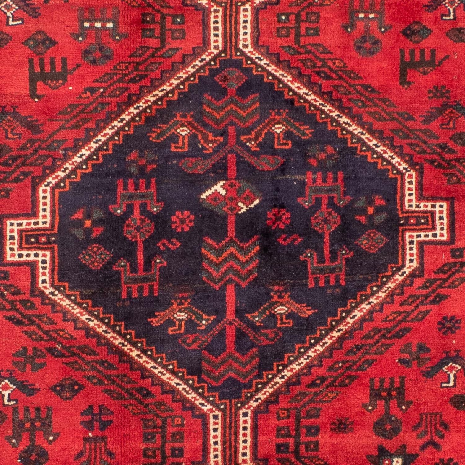 Persisk tæppe - Nomadisk - 305 x 215 cm - mørkerød