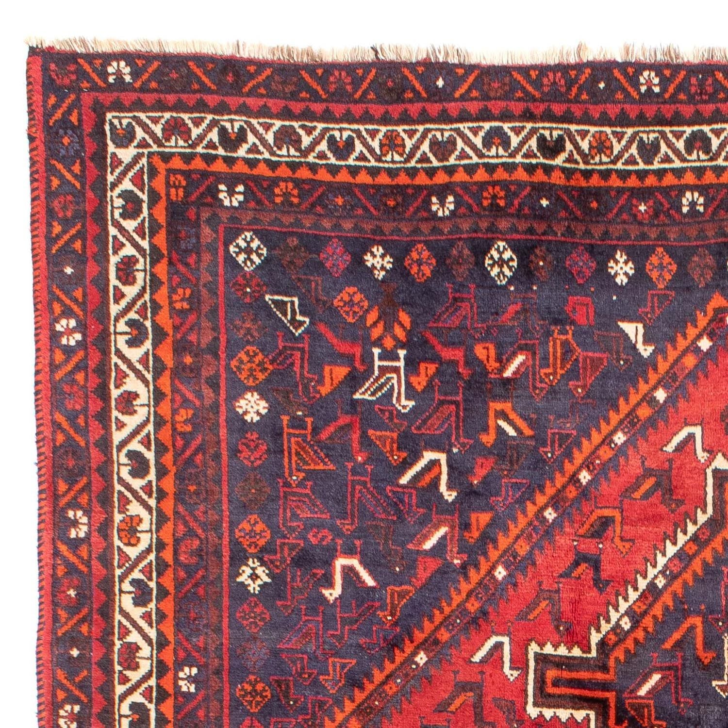 Persisk tæppe - Nomadisk - 300 x 215 cm - mørkerød