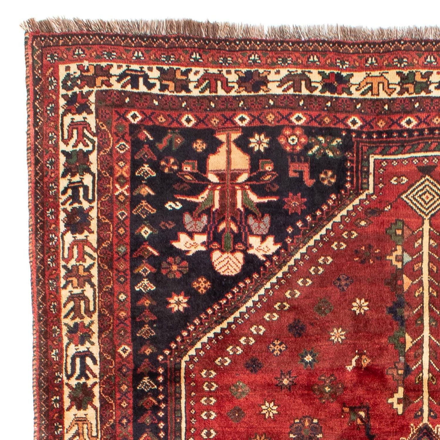 Persisk tæppe - Nomadisk - 305 x 208 cm - mørkerød