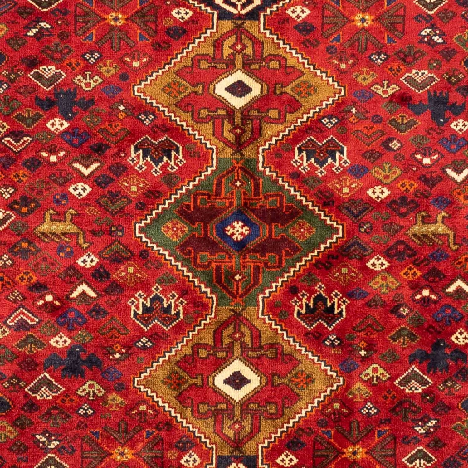 Persisk tæppe - Nomadisk - 270 x 170 cm - mørkerød