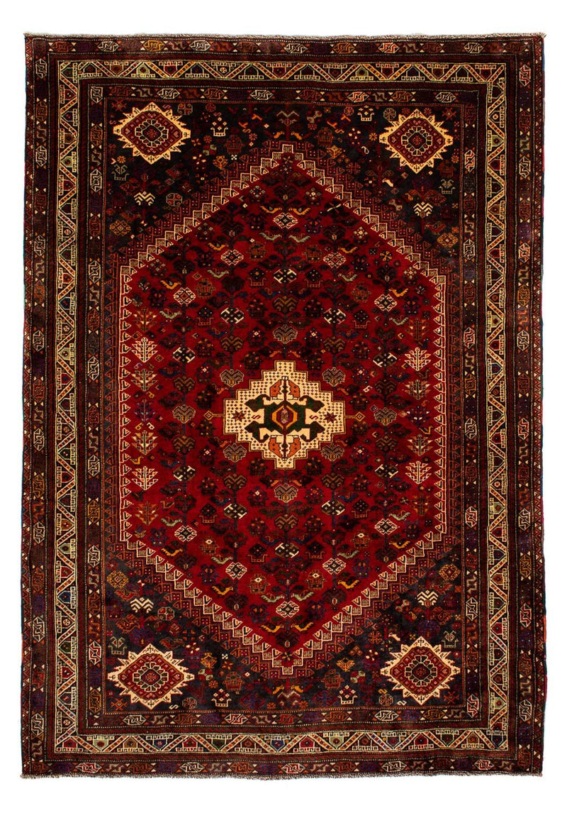 Persisk tæppe - Nomadisk - 295 x 210 cm - mørkerød