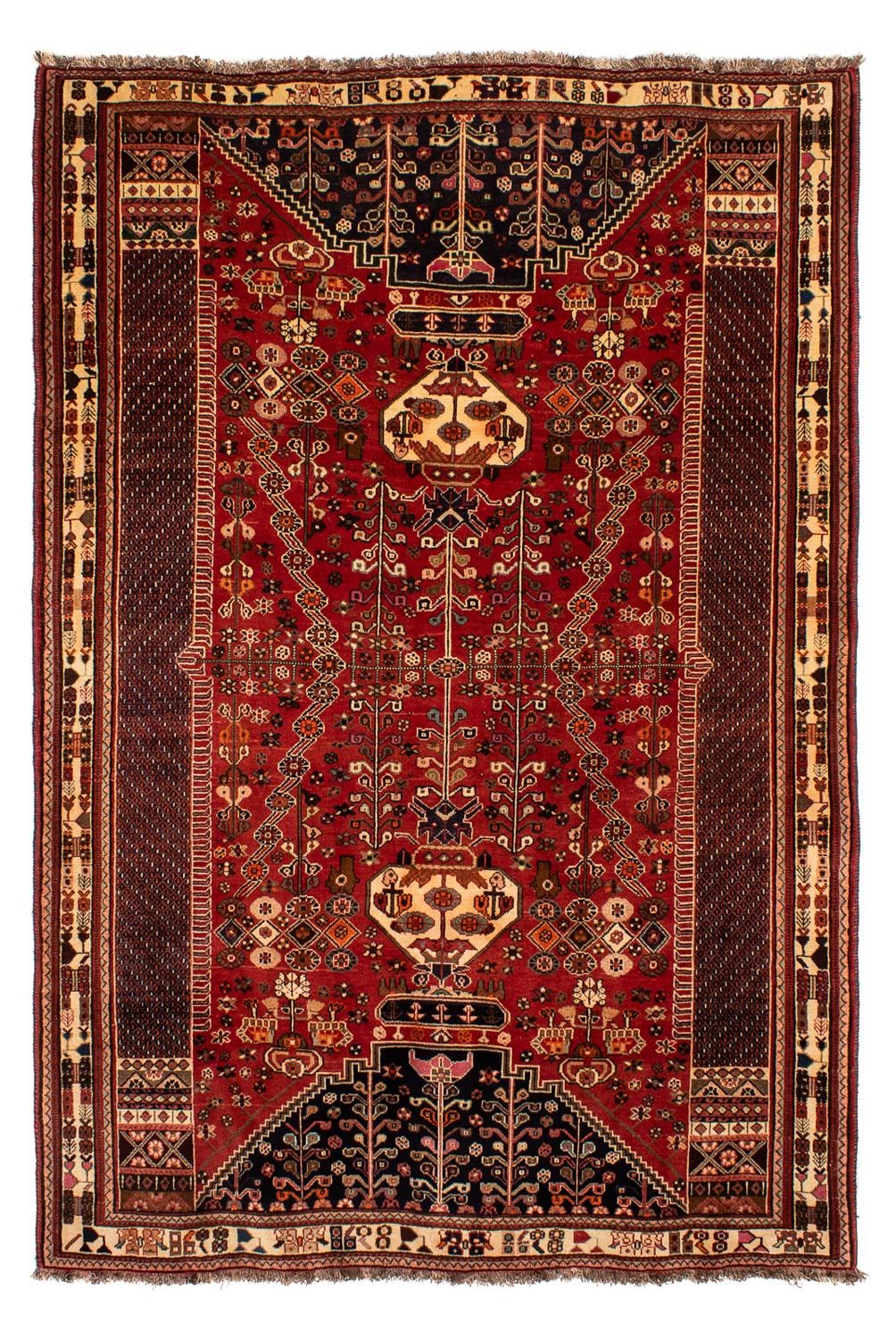 Persisk tæppe - Nomadisk - 275 x 190 cm - mørkerød