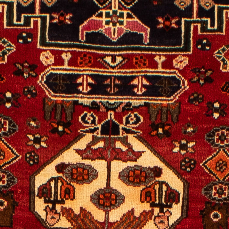 Persisk tæppe - Nomadisk - 275 x 190 cm - mørkerød