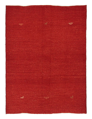 Gabbeh-tæppe - Persisk - 195 x 147 cm - rød