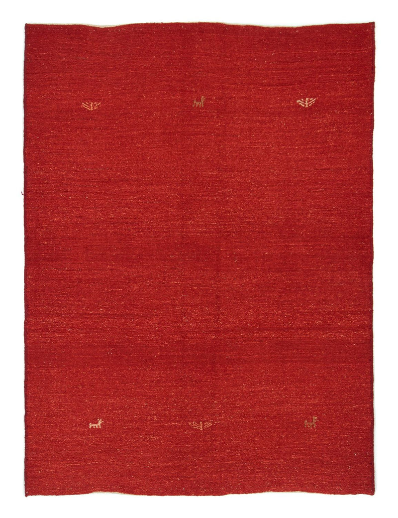 Gabbeh-tæppe - Persisk - 195 x 147 cm - rød