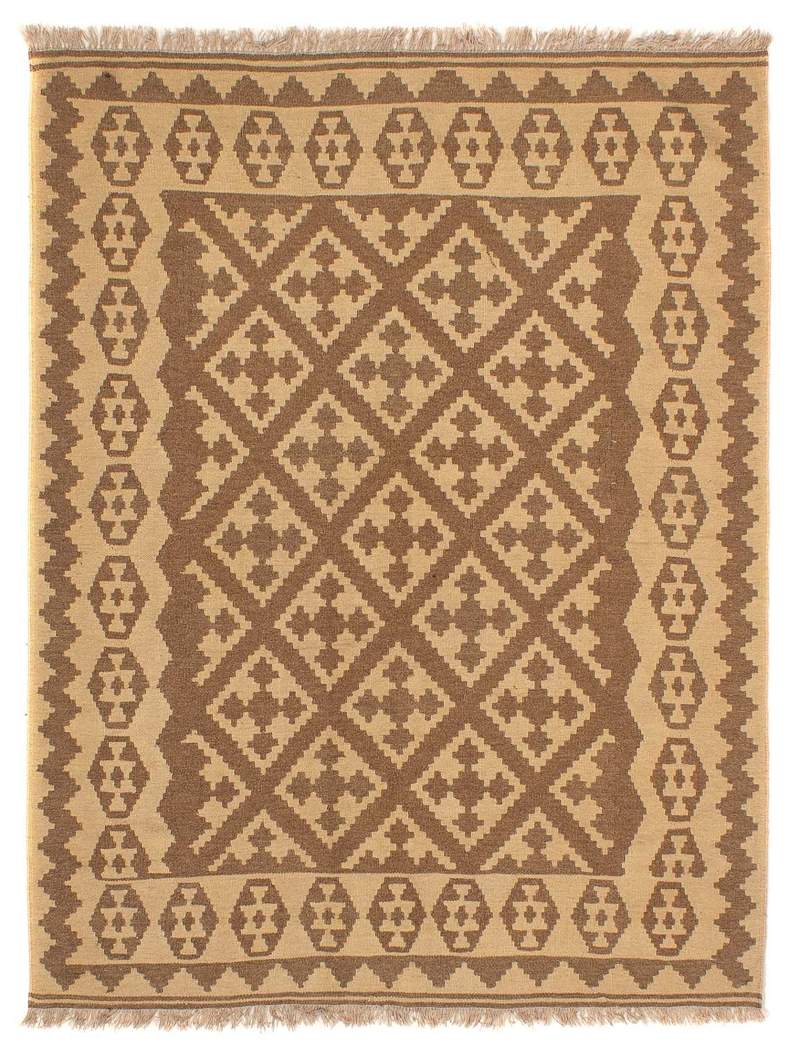 Kelim-tæppe - orientalsk - 212 x 163 cm - lys brun