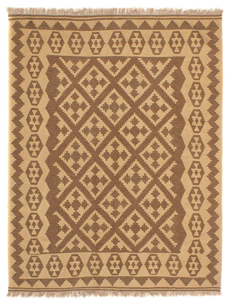 Kelim-tæppe - orientalsk - 212 x 163 cm - lys brun