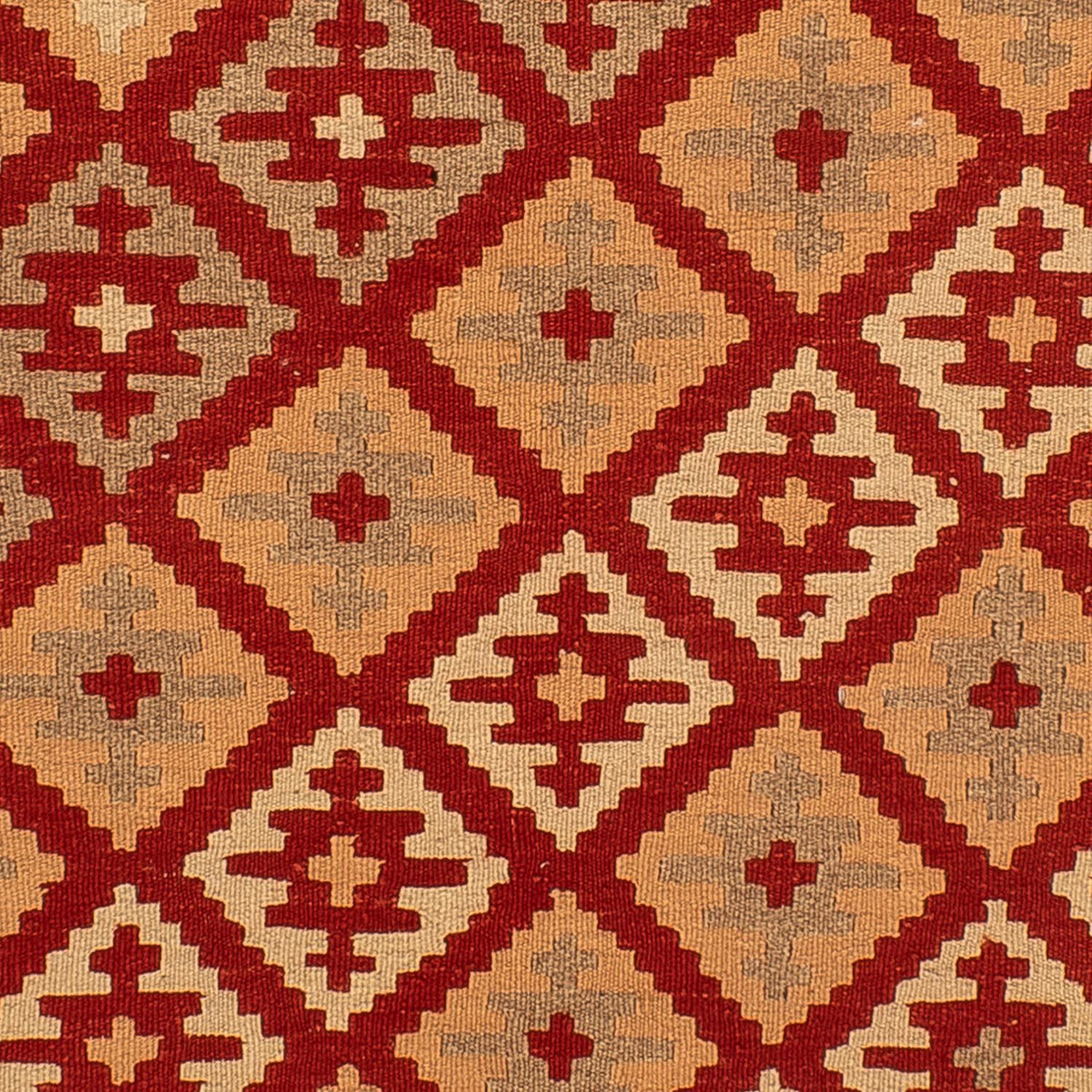Kelim-tæppe - orientalsk - 212 x 145 cm - mørkerød